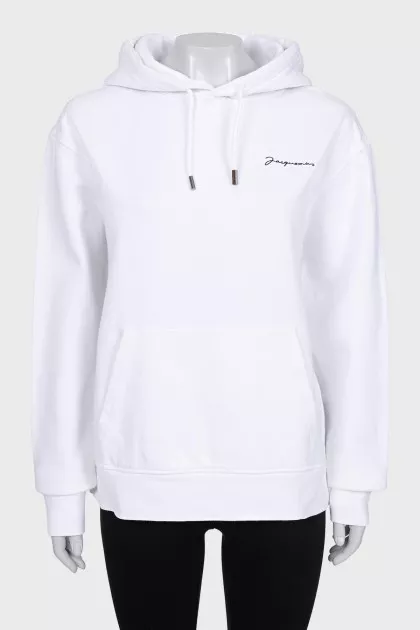 White Le Sweatshirt Brod hoodie