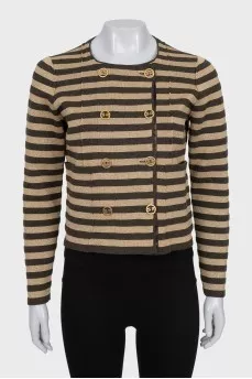 Gold striped cardigan