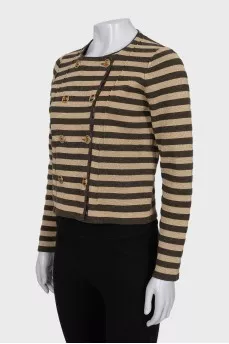 Gold striped cardigan
