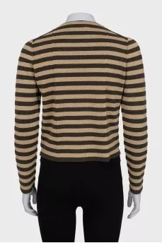 Gold striped cardigan
