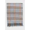 Wool and cashmere scarf with a plaid print