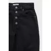 Black mom fit jeans with raw hem