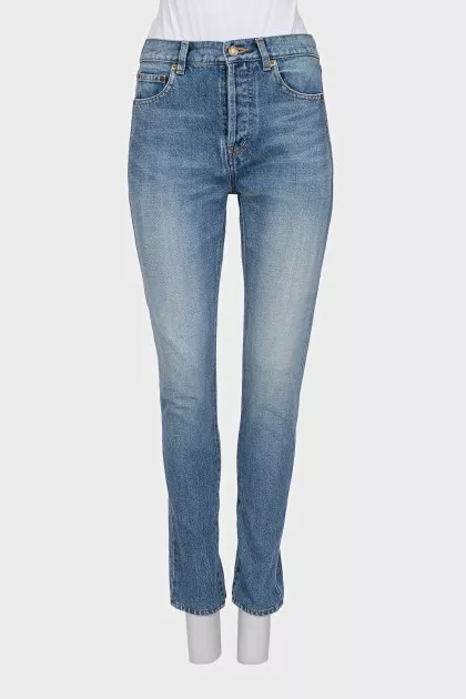 Джинси slim fit з фірмовою вишивкою