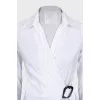 Fitted wrap shirt with buckle