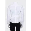 Fitted wrap shirt with buckle