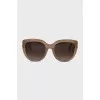 Gradient sunglasses in brown frames