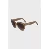 Gradient sunglasses in brown frames