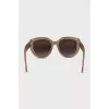 Gradient sunglasses in brown frames
