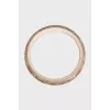 Solid bracelet with crystals
