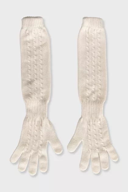 Long cashmere gloves