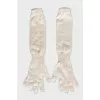 Long cashmere gloves