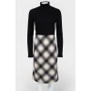 Combined wool dress