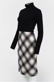 Combined wool dress