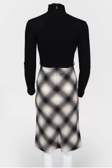 Combined wool dress
