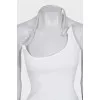 White top with metallic decor