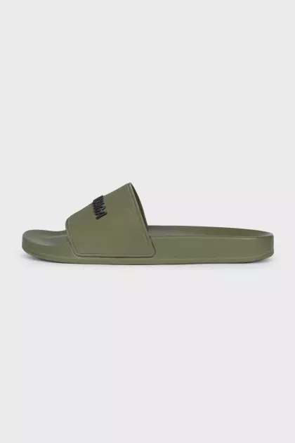 Men's rubber flip-flops with logo