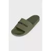 Men's rubber flip-flops with logo