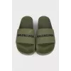 Men's rubber flip-flops with logo