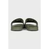 Men's rubber flip-flops with logo