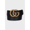 Black wide belt GG Marmont
