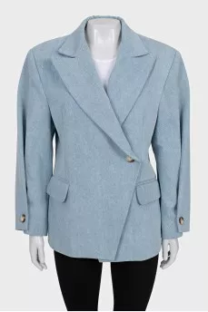 Light blue button-down jacket