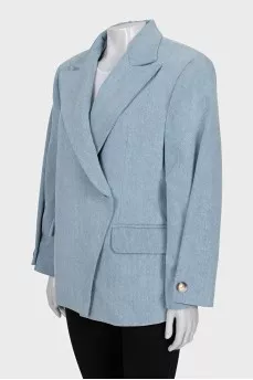 Light blue button-down jacket
