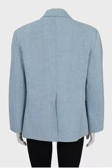 Light blue button-down jacket