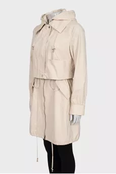 Two-piece fitted trench coat