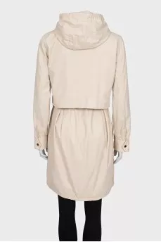 Two-piece fitted trench coat