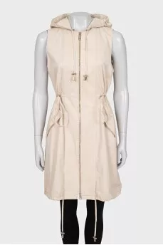 Two-piece fitted trench coat