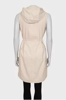 Two-piece fitted trench coat