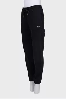 Sports pants with a white logo