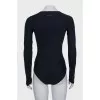 Long sleeve bodysuit with buttons