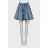 Flared denim skirt