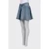 Flared denim skirt