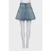 Flared denim skirt