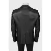 Men's leather button-down jacket