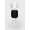 Two tone mini dress with wrap skirt