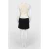 Two tone mini dress with wrap skirt