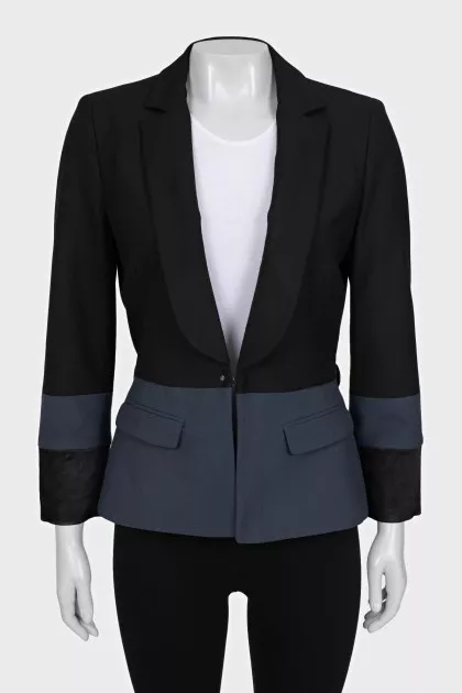 Two-tone fitted jacket