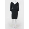 Dress with buttoned belt