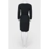 Dress with buttoned belt