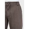 Men's jeans with zippers at the bottom with tag