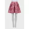 Full printed mini skirt