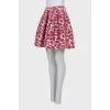 Full printed mini skirt