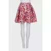 Full printed mini skirt