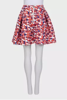 Full printed mini skirt