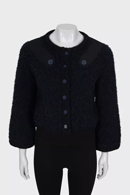 Blue cropped cardigan