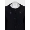 Blue cropped cardigan