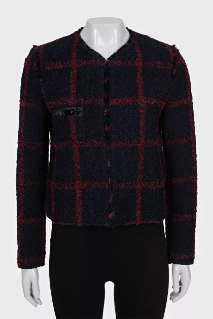 Tweed checkered jacket